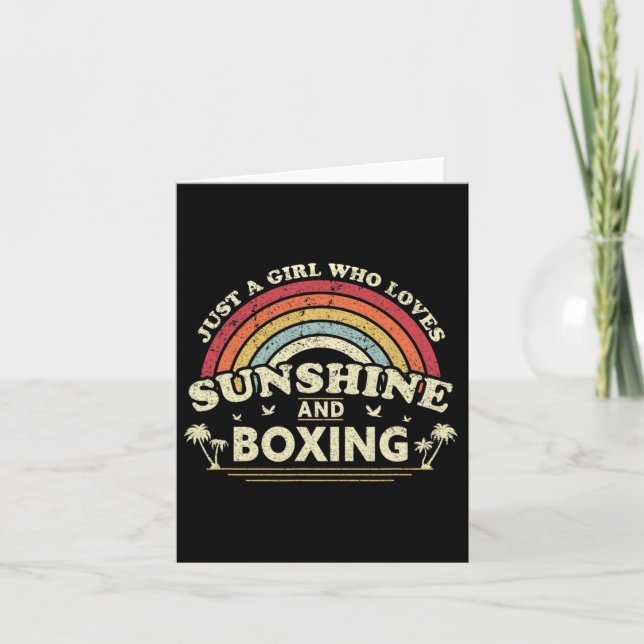 Boxing Shirt. Bara en flicka som Kärlek solshine o Kort (Framsida)