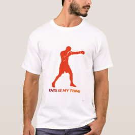 Boxing Silhouette Action Lifestyle Design T Shirt