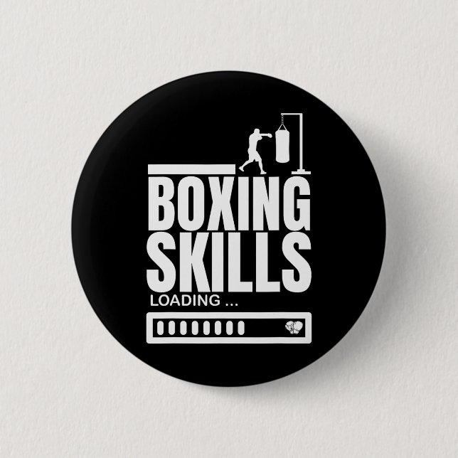 Boxing Skills Loading Funny Boxer Knapp (Framsida)