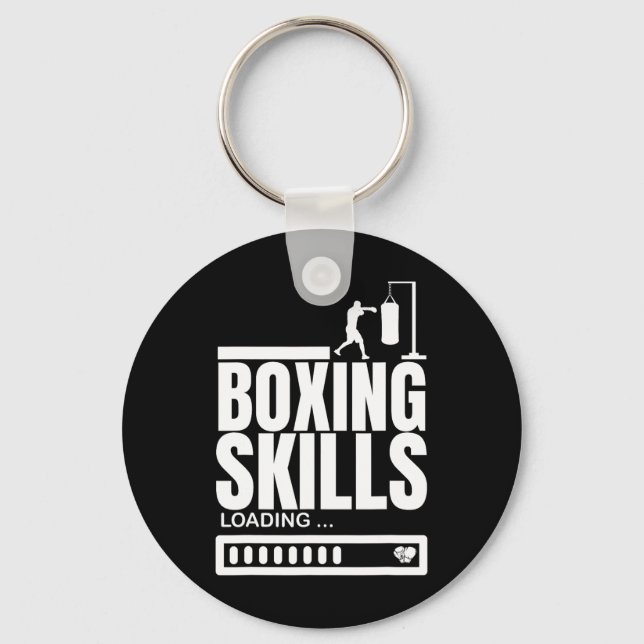 Boxing Skills Loading Funny Boxer Nyckelring (Framsida)
