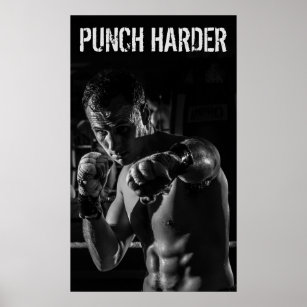 Boxing Slår Workout Motivational Poster