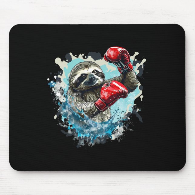 Boxing Sloth med Boxing Gves Kickboxing Funny B Musmatta (Framsidan)