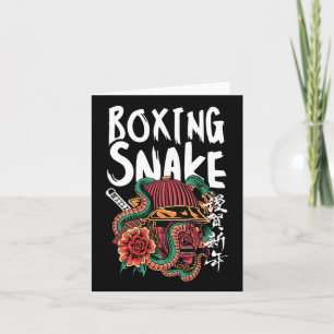 Boxing Snake Japanska Samurai Warrior Cobra Fighte Kort