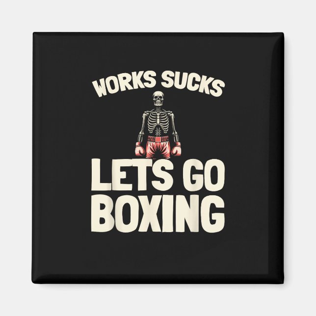 Boxing Sparring - Handskar - Fighter Boxer Magnet (Framsidan)