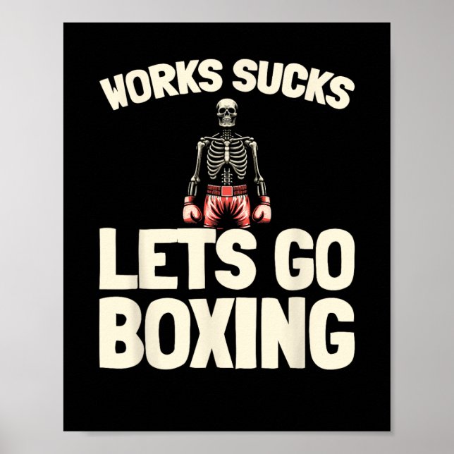 Boxing Sparring - Handskar - Fighter Boxer Poster (Framsidan)