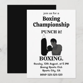 Boxing Sport Slår att Boxing Sports Inbjudningar