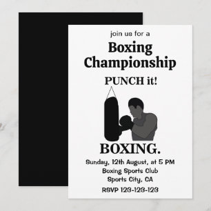 Boxing Sport Slår att Boxing Sports Inbjudningar