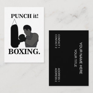 Boxing Sport Slår den Boxing Visitkort
