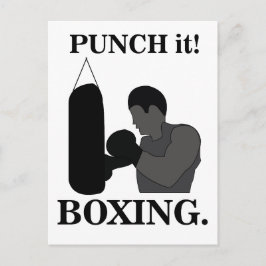 Boxing Sport Slår den Boxing Vykort