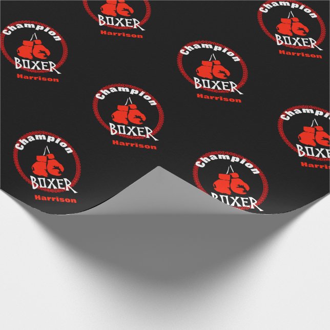 Boxing Sport Tema Graphic Presentpapper (Hörn)