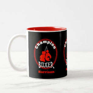 Boxing Sport Tema Graphic Två-Tonad Mugg