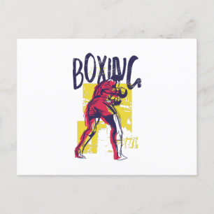 Boxing Sports Grunge Vykort