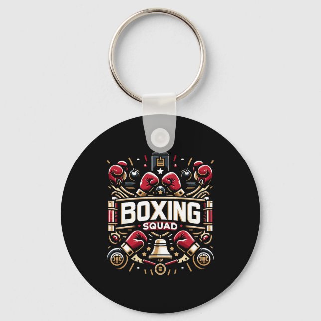 Boxing Squad Boxing Gear for Boxers Nyckelring (Framsida)