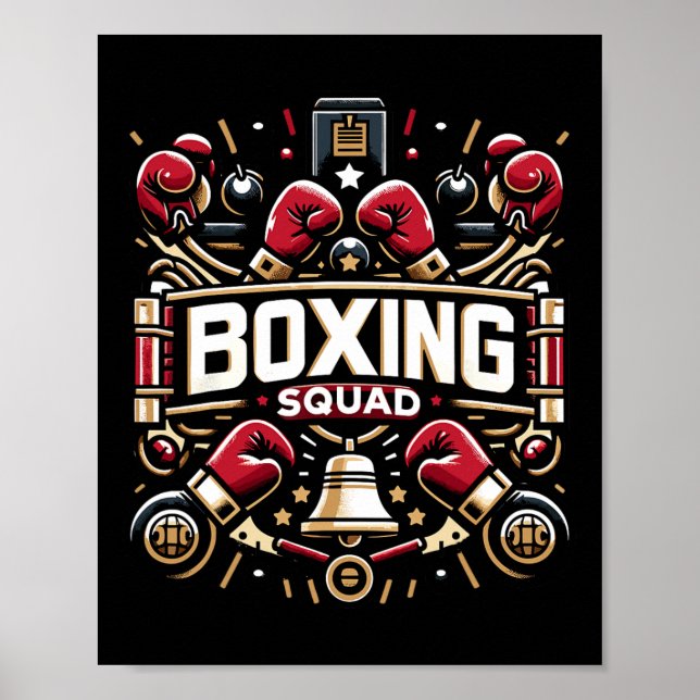 Boxing Squad Boxing Gear for Boxers Poster (Framsidan)