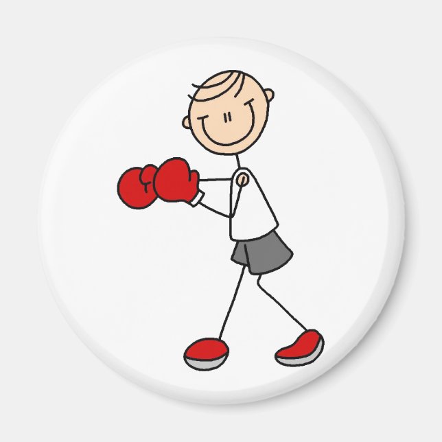 Boxing Stick figur Magnet (Framsidan)