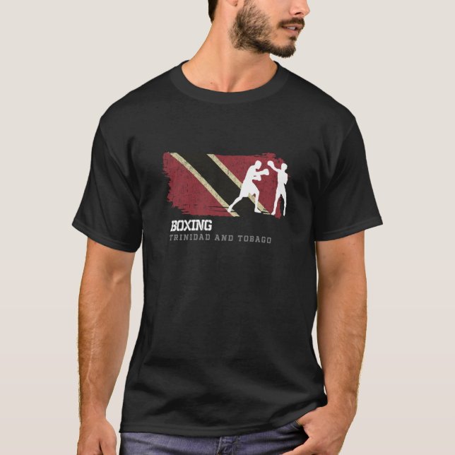 Boxing Trinidad & Tobago Combat Sports Fighter Box T Shirt (Framsida)