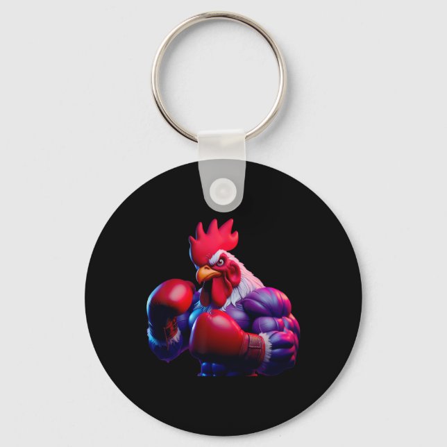 Boxing Tupp Boxer Kickboxer Mma Fighter Combat Nyckelring (Framsida)