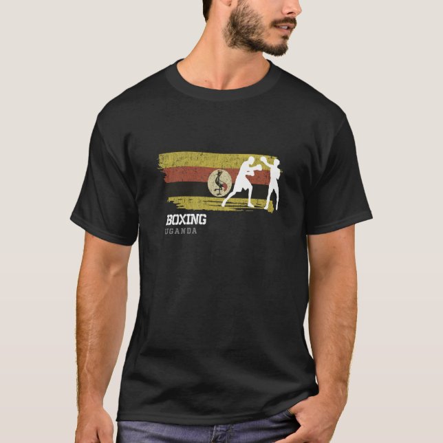 Boxing Uganda Combat Sports Fighter Boxing  1 T Shirt (Framsida)