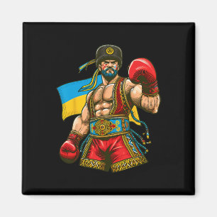 Boxing Ukrainska Boxer Ukraina Flagga Magnet