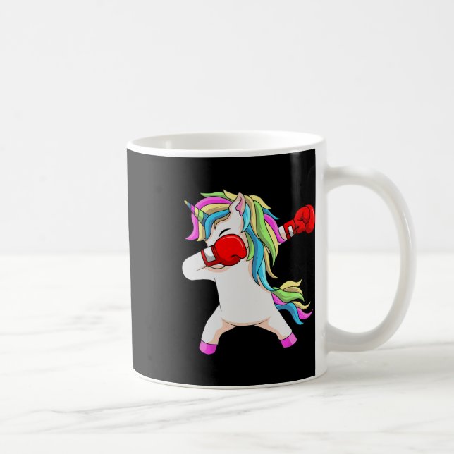 Boxing Unicorn Dabbing Boxer Coach Trainee Student Kaffemugg (Höger)