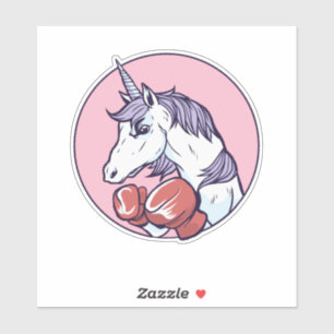 Boxing Unicorn Klistermärken
