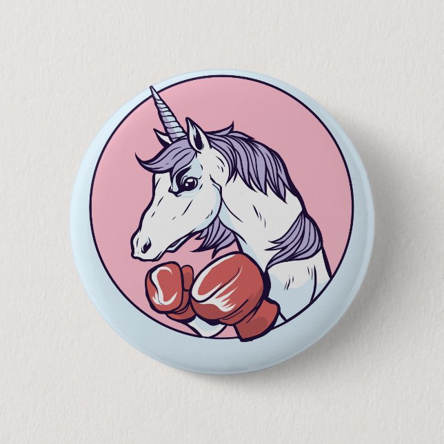 Boxing Unicorn Knapp (Framsida)