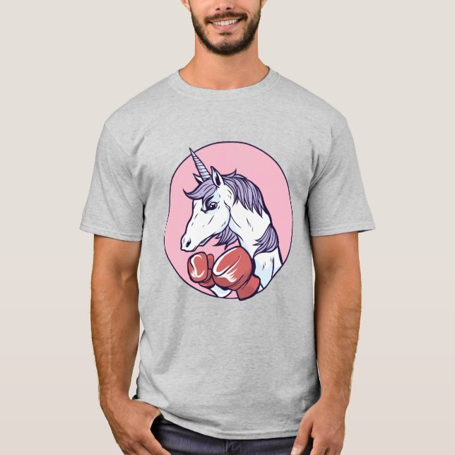 Boxing Unicorn T Shirt (Framsida)