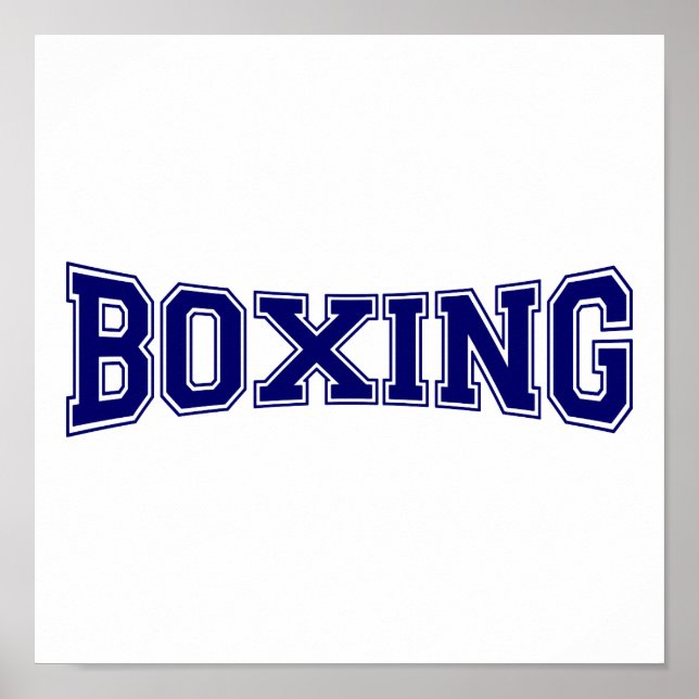 Boxing Universiteten Stil Poster (Framsidan)