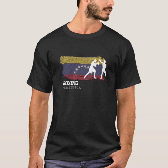Boxing Venezuela Combat Sports Fighter Boxing T Shirt (Framsida)