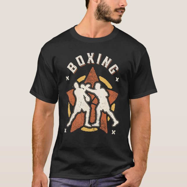 Boxing Vintage Retro Classic Sport T Shirt (Framsida)