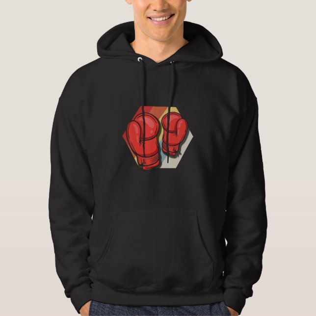 Boxing Workout Gym Boxer Champion Hoodie (Framsida)