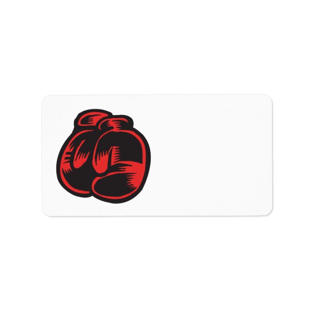 Boxinghandskar Adressetikett (Framsidan)