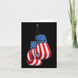 Boxinghandskar amerikansk Flagga 4:e juli Kort