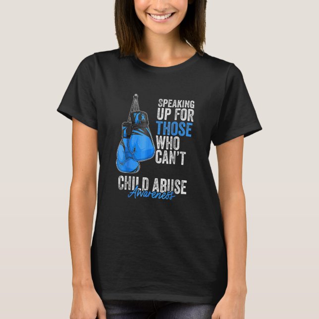 Boxinghandskar, blu för förebyggande av övergrepp  t shirt (Framsida)