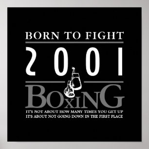 Boxinghandskar, födda till kamp poster