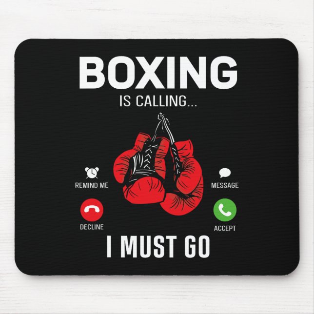 Boxinghandskar för Mobil Visning Boxing anropar ja Musmatta (Framsidan)