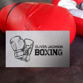 Boxinghandskar i teckning visitkort