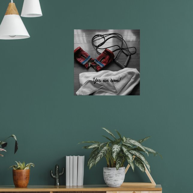 Boxinghandskar och grammofoner poster (Vardagsrum 1)