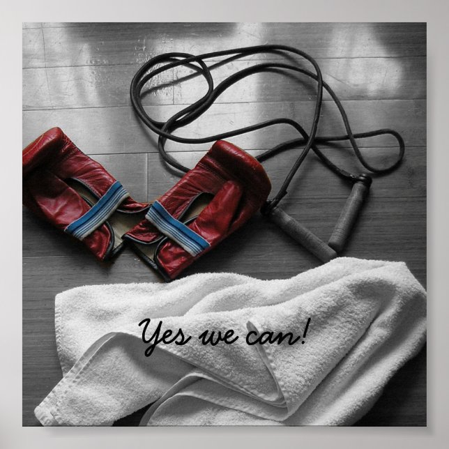 Boxinghandskar och grammofoner poster (Framsidan)