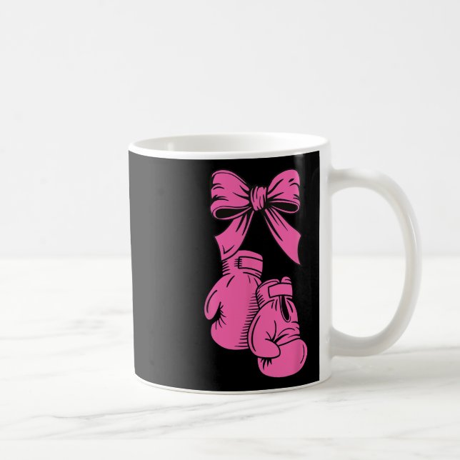 Boxinghandskar Rosa Ribbon Breast Cancer Awareness Kaffemugg (Höger)