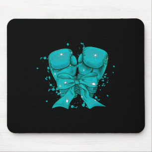 Boxinghandskar Teal Ribbon Cervical Cancer Awarene Musmatta