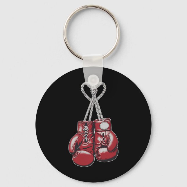 Boxinghandskarna Heart Valentindagen Fighters Athl Nyckelring (Framsida)