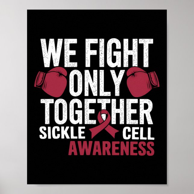Boxinghandsken för att öka medvetenheten om sickle poster (Framsidan)