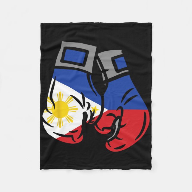 Boxinghandsken med Flagga Filippinerna Fleecefilt (Framsidan)