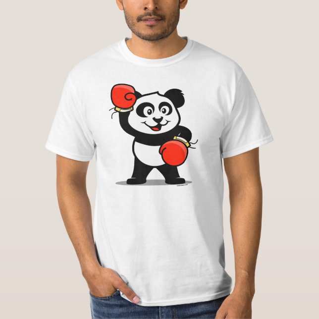 Boxingpanda (lätta skjortor) t shirt (Framsida)
