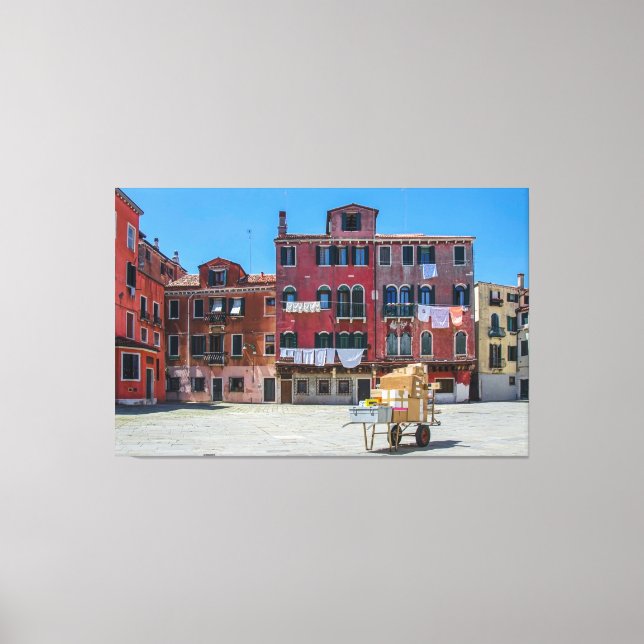 Boxleverans i Venedig Canvastryck (Framsida)