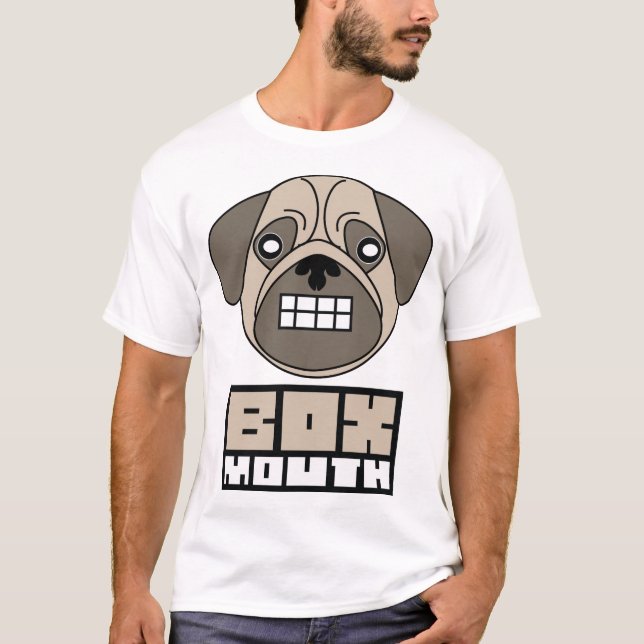 Boxmouth mopshund t-shirt (Framsida)