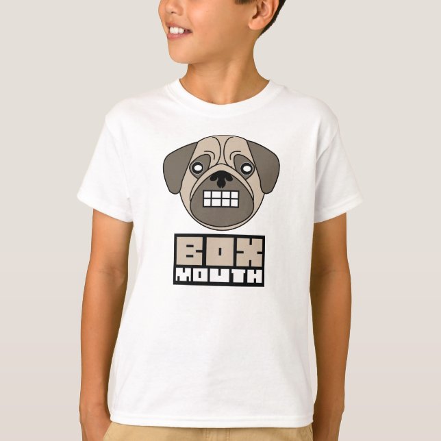 Boxmouth mopshund t-shirt (Framsida)