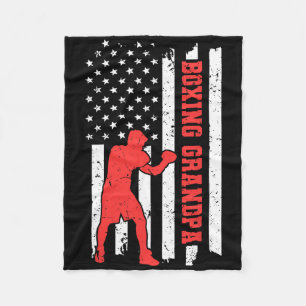Boxning Amerika Flagga Boxning Kampkonst Boxning G Fleecefilt