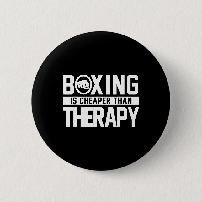 Boxning är billigare än terapi Kickboxning Citat F Knapp (Framsida)